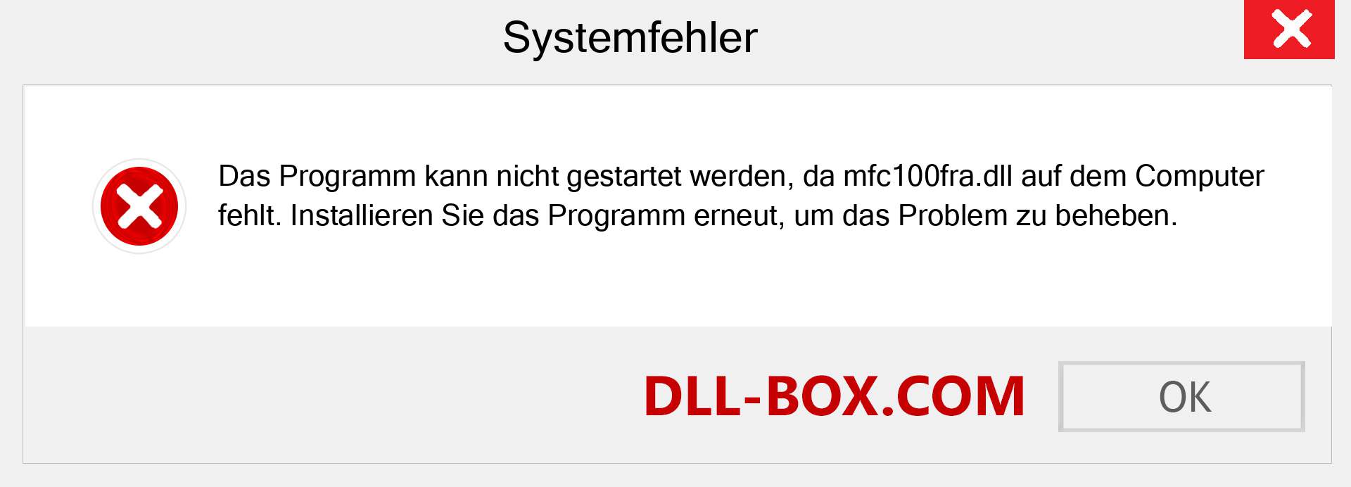 mfc100fra.dll-Datei fehlt?. Download für Windows 7, 8, 10 - Fix mfc100fra dll Missing Error unter Windows, Fotos, Bildern