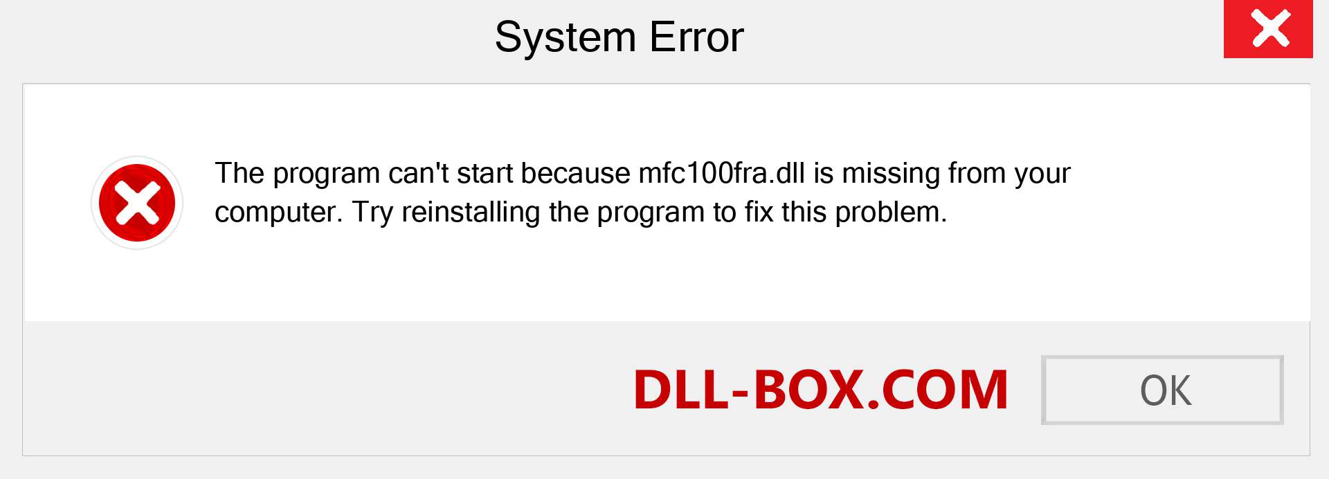  mfc100fra.dll file is missing?. Download for Windows 7, 8, 10 - Fix  mfc100fra dll Missing Error on Windows, photos, images